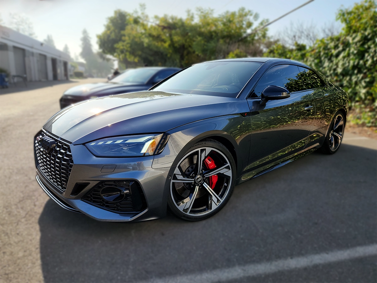 Audi RS5 with premium ceramic window tint installed at Golden State in San Jose